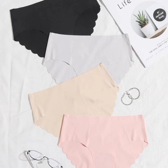 SHEIN Other - NWT Shein Scalloped Edge Seamless Panty 4 Pk XL